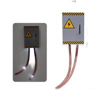 Prop elettrico della scatola di Halloween, interruttore elettrico ad alta tensione di Halloween con il movimento del suono e della luce