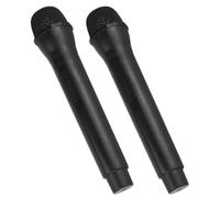 Prop -Toy Microphone | Stage Model, 2-Pack Prop - 23.5cm 60g Simulation Stage Toy For Speech Practice, Black ABS Fake Microphone With Iron Mesh Cover, StagePerformance Model For Birthday Party