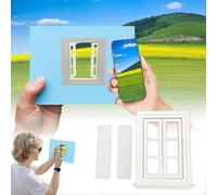 Prop Window Wooden Frame 10.213.4cm, Props for Photography Travel Shoot, Creative Depth Perspective Effect