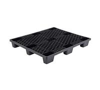Propac Z-PALP100 Pallet Forato Industriale in Resina Colore Nero, 100 x 120 x 13.5 cm