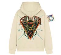 PROPAGANDA Felpa con Cappuccio Uomo Triangle Web Hoodie Limited Edition FW2025 e 20 Stickers Originale (IT, Testo, M, Regular, Regular, Bone + 20 Stickers)