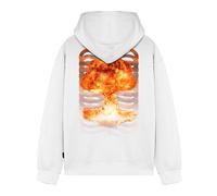 PROPAGANDA FELPA RIBS ATOMIC HOODIE COD. 24FWPRFE800 COL. WHITE (BIANCO)