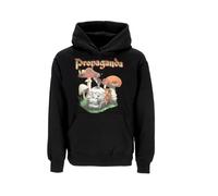 Propaganda, ,Sweatshirts & Hoodies ,Uomo ,Nero ,M Felpa nera con tasca canguro