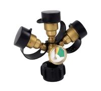 Propano a 3 vie per serbatoio splitter con manometro e valvole di sicurezza BBQ &