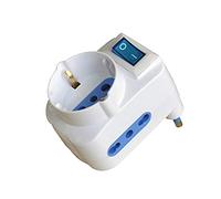 PROPART Adattatore 3 Posti Bipasso/schuko Spina 16a Salvaspazio + Interruttore