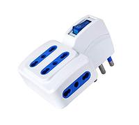 PROPART Adattatore 4 Posti Bipasso Spina 16a Salvaspazio + Interruttore