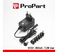 Propart-el Alimentatore Switching Multitensione 3-12V 600mA 7.2W max