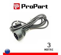 Propart-el Prolunga lineare Schuko16A 3metri spina Schuko 16A nera