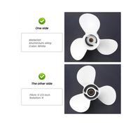Propeller for Yamaha 20-30Hp Aluminum Alloy 3 Blade Black 10 Spline