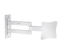 ProperAV Supporto da parete per TV da 13", 19", 22", 23", 24", 28", inclinabile 70°, VESA max 100x100, colore: Bianco