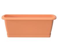 Properplast Giardiniere ruggine con supporto in plastica in terracotta 78.6x18.4x14.5 cm