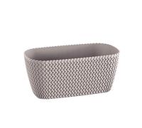 Properplast Vaso di fiori di plastica splofy rettangolare da 7,4 l in colore mocca, 39,7 x 18x14,5 cm