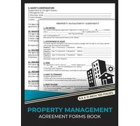 Property Management Agreement Forms Book: Commercial & Residential Property Management Agreement | Property Manager Contract Form | 50 Forms