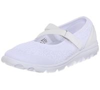 Propét Donne Punta Chiusa Mary Jane Flats, Bianco, 42 EU X-Larga