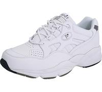 Propét Men's Stability Walker Walking Sneakers Medicare Approved Shoes, White, 14