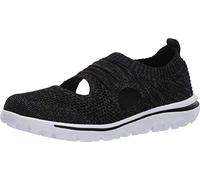 Propét Women's TravelActiv Avid Sneaker, Black,11 Wide