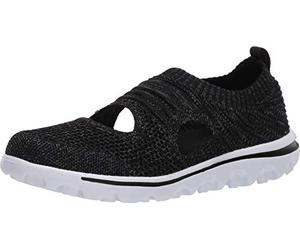Propét Women's TravelActiv Avid Sneaker, Black,11 Wide