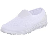 Propét Women's TravelActiv Slip On, White, 8 M US
