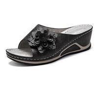 PROPFE Donna Sandali con Zeppa Estivi Open Toe Platform Pantofole Svuotare Casual Confortevole Sandali da Spiaggia Traspirante E Antiscivolo,002,39EU