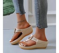 PROPFE Donne Ortopediche Sandalo Estivi Confortevole Pantofole per La Correzione Dell'alluce Valgo Scarpe Separate con Punta Casual con Supporto per L'Arco Plantare All'aperto Zeppe Sandalo,004,39EU