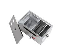 PROPFE Grease Trap Interceptor, Stainless Steel Wastewater Grease Traps Commercial for Under Sink, Commercial Grease Separator with Top Inlet for Restaurant Kitchens, Hotels and Buffets