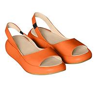PROPFE Sandali con Zeppa da Donna Estate alla Moda Leggere Comode Cuoio Artificiale Sandali con Plateau Vintage Traspirante Antiscivolo Scarpe Versatili,005,39EU