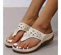 PROPFE Sandali Donna Ortopediche Moda Leggere Comode Supporto Arco Plantare Doccia Sandali Estive Spiaggia Piscina Aperte Mare Pantofole Antiscivolo Eleganti Infradito Casual,001,39EU