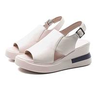 PROPFE Sandali Donna Ortopedico Estivi Leggere Comode Pelle Sandali con Zeppa per Alluce Valgo Vintage Antiscivolo All'aperto Moda Sandali da Spiaggia,001,37EU