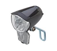 Prophete 70 Lux, con Interruttore on/off, con luci di Posizione e sensore Automatico, Riflettore a Scomparsa e Nirosta Titolare, per mozzi e Lato Dynamo LED della Luce del Faro, Nero, L