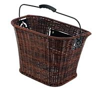 Prophete City - Cestino per bicicletta, effetto rattan, con supporto per e-bike, colore: Marrone