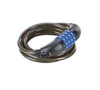 Prophete Lucchetto a spirale per bicicletta, con supporto per fissaggio a telaio, dimensioni: 1500 mm, Ø 8 mm, nero