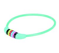 Prophete Lucchetto per bicicletta con numeri per bambini, combinazione a 4 numeri, codificabile liberamente, dimensioni: 650 mm, Ø 10 mm, turchese