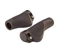 Prophete Maniglie Ergo, 1 paio, nero, lunghezza 132 mm, ergonomiche, fissaggio a vite in alluminio, adatte per manubri con manopola girevole, comode manopole per bicicletta
