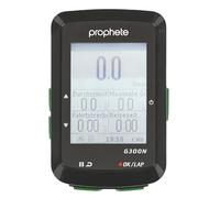 PROPHETE Navigazione GPS per bicicletta, 14 funzioni, navigatore per bicicletta, impermeabile IPX6, display illuminato, batteria agli ioni di litio con cavo USB e supporto per manubrio