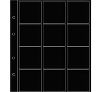 Prophila Collection 5 fogli portamonete con 12 scomparti per portamonete (50 x 50 mm), con 5 inserti in cartone nero