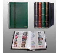 Prophila Collection 60 pagine bianche divise per francobolli, copertina verde imbottita
