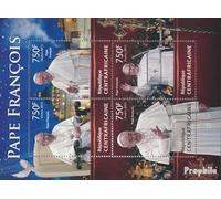 Prophila Collection Africa Centrale Repubblica 4151-4154 Minifoglio (Completa. Edizione) MNH ** MNH 2013 Papa Francesco (Francobolli per i Collezionisti) Cristianesimo