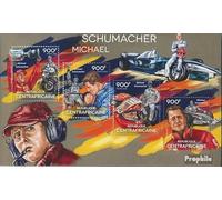 Prophila Collection Africa Centrale Repubblica 5235-5238 Minifoglio (Completa. Edizione) MNH ** MNH 2014 Michael Schumacher (Francobolli per i Collezionisti) Auto/Traffico Stradale