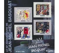 Prophila Collection Africa Centrale Repubblica 5740-5743 Minifoglio (Completa. Edizione) MNH ** MNH 2015 Jean-Michel Basquiat (Francobolli per i Collezionisti) Pittura
