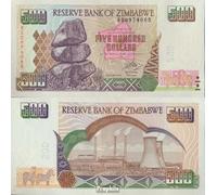 Prophila Collection Banconota Zimbabwe Pick-number: 11b fior di conio 2004 500 Dollari (denaro per collezionisti - nessun mezzo di pagamento) Altri mammiferi (scimmie/dinosauri/elefanti ...)