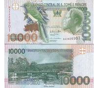 Prophila Collection Banconote Sao Tome e Principe Pick: 66d Bankfrisch 2013 10.000 Dobras (banconote per collezionisti) Uccelli