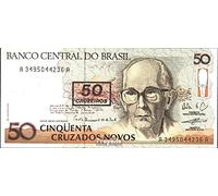 Prophila Collection Brasile Pick-No.: 223 Nuevo 1990 50 Cruzados Novos (Banconote per Collezionisti - nessun Mezzo di pagamento)