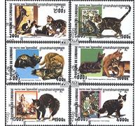 Prophila Collection Cambogia 2123-2128 (Completa Edizione) 2000 Storico Immagini Gatti (Francobolli per i Collezionisti) Gatti