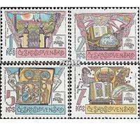 Prophila Collection Cecoslovacchia 2957A-2960A (Completa Edizione) MNH ** MNH 1988 Biblioteca Nazionale Praga (Francobolli per i Collezionisti)