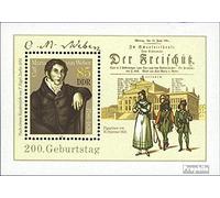 Prophila Collection DDR Block 86 (Completa.Edizione) MNH ** MNH 1986 Carl Assunzione di Weber (Francobolli per i Collezionisti) Musica/Danza