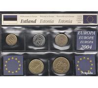 Prophila Collection Estonia Stgl./unzirkuliert Ultimo Completamente.Edizione Prima Euro-Introduzione Brillant fior di conio (FDC) 1991-2008 10 Senti Fino a 5 Krooni (Monete per i Collezionisti)