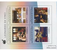 Prophila Collection Guinea 10717-10720 - Piccolo foglio (edizione completa) postfresco, MNH 2014 Leonardo da Vinci (Francobolli per collezionisti)