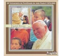 Prophila Collection Guinea-Bissau Block384 (completo) postfresco ** MNH 2003 Papa Giovanni Paolo II (Francobolli per collezionisti) Cristianesimo
