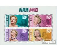 Prophila Collection Niger 2353-2356 Minifoglio (Completa. Problema.) MNH ** MNH 2013 Marilyn Monroe (Francobolli per i Collezionisti) Celebrità/Film/Teatro/Radio