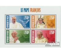 Prophila Collection Niger 2378-2381 Minifoglio (Completa. Problema.) MNH ** MNH 2013 Papa Francesco (Francobolli per i Collezionisti) Cristianesimo